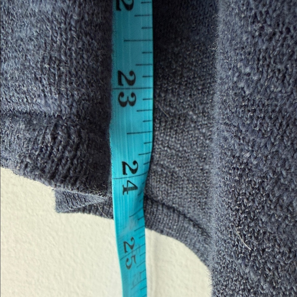 Eileen Fisher Navy Linen Cotton Short Sleeve Open Cardigan - Picture 7 of 7